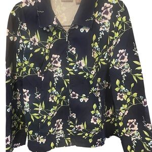 Chico's Navy Floral Blazer med weight XL. 3